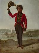Augustus Earle Portrait of Bungaree, a native of New South Wales, with Fort Macquarie, Sydney Harbour, France oil painting artist